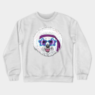 Star Disco dog Bichon Crewneck Sweatshirt